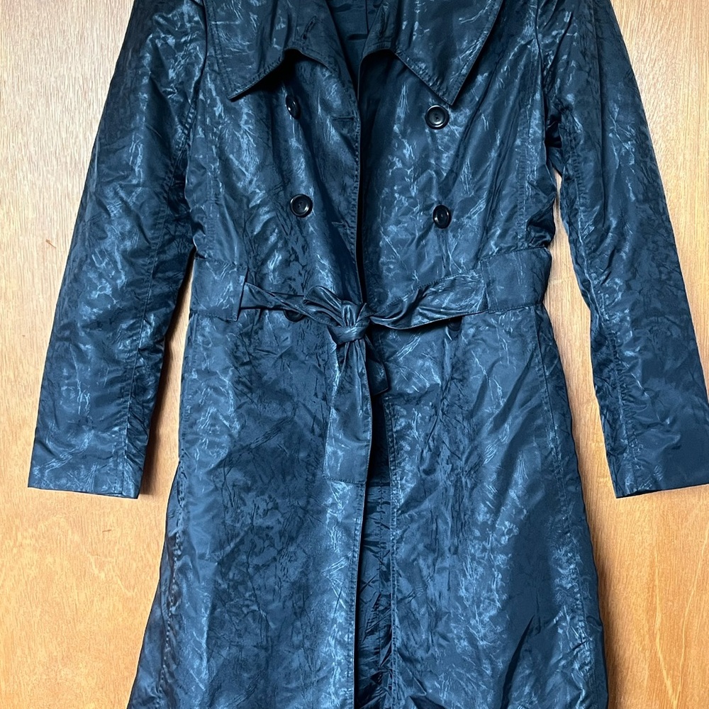 Georgiou Elegant Black Women's Trench Coat